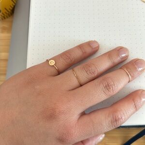 3 14k solid rose gold catbird rings